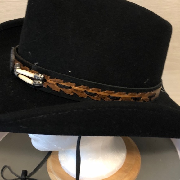 Bullhide Skynard Black Wool Felt Cowboy Hat Adult Unisex Large - Picture 3 of 10